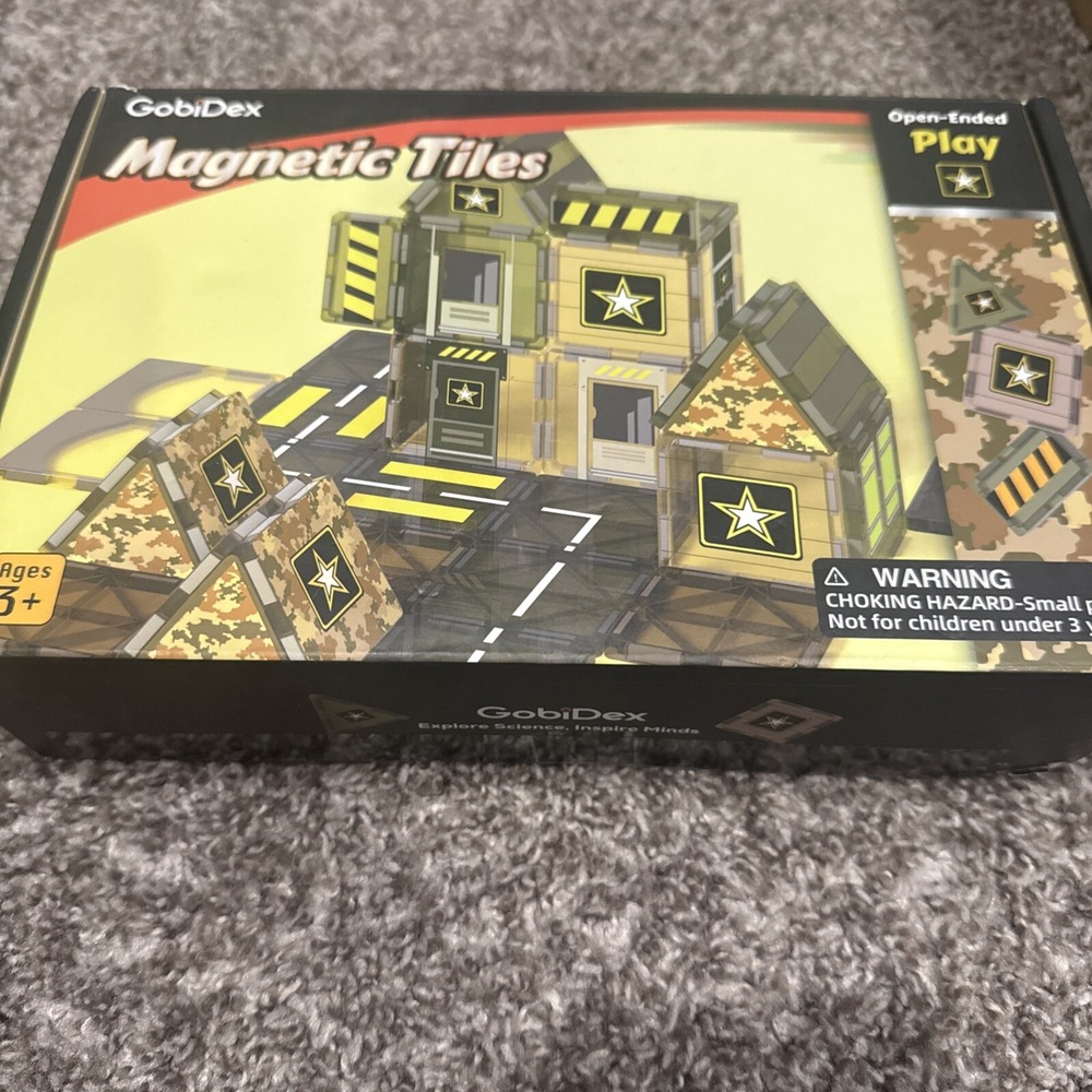 GobiDex Magnetic Tiles Army Toys, Military Magnet Building Blocks Set...